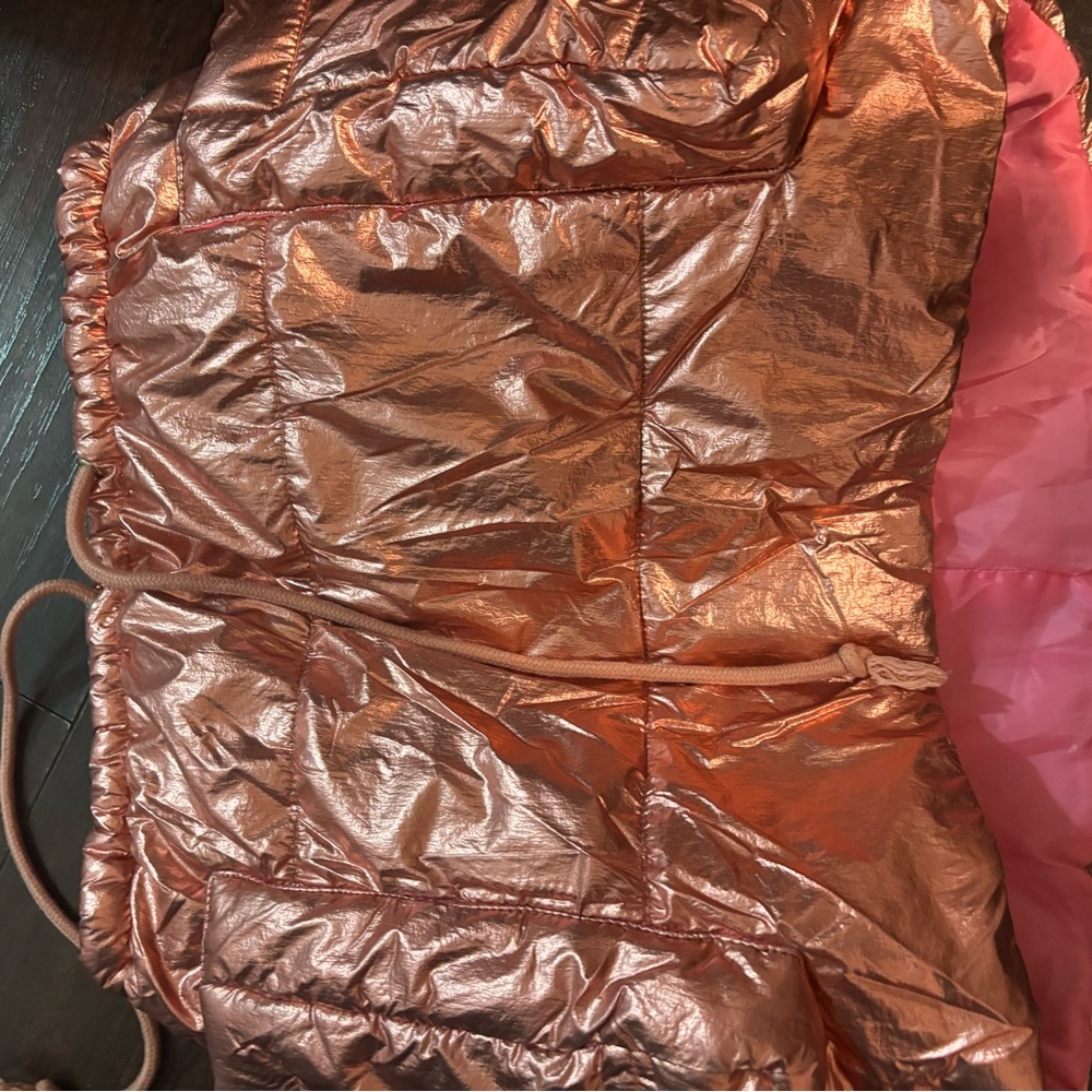 Metallic Rose Gold Puffer skirt